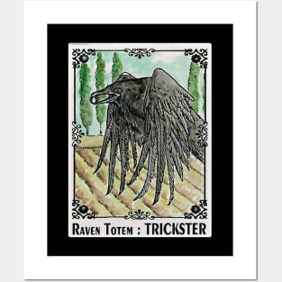 TRICKSTER Raven Totem Spirit Guide Posters and Art